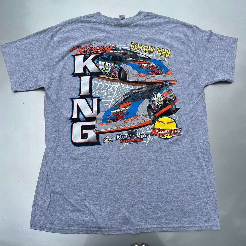 Racing Tshirt nascar kings large graphic print gildan cotton
